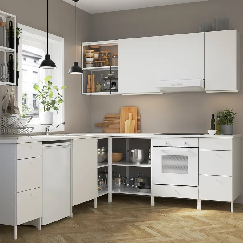 IKEA ENHET ЭНХЕТ, угловая кухня, белый 693.380.23 фото №2