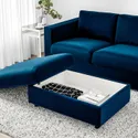 IKEA VIMLE ВІМЛЕ, підставка для ніг із відділ д/збер, Джупард темно-зелено-синій 694.335.86 фото thumb №2
