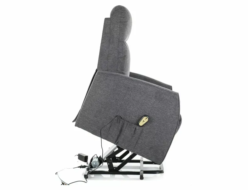Крісло розкладне з відкидною спинкою SIGNAL LETO Brego, тканина: темно-сірий фото №2