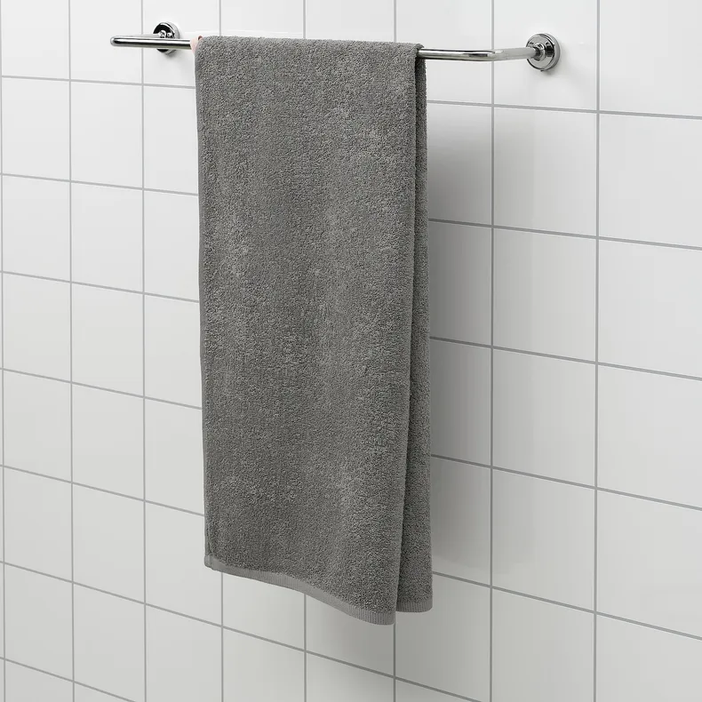 IKEA DIMFORSEN ДИМФОРСЕН, банное полотенце, серый, 70x140 см 205.128.58 фото №3