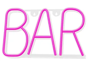 BRW Неоновий настінний світильник Bar LED рожевий 093800 фото