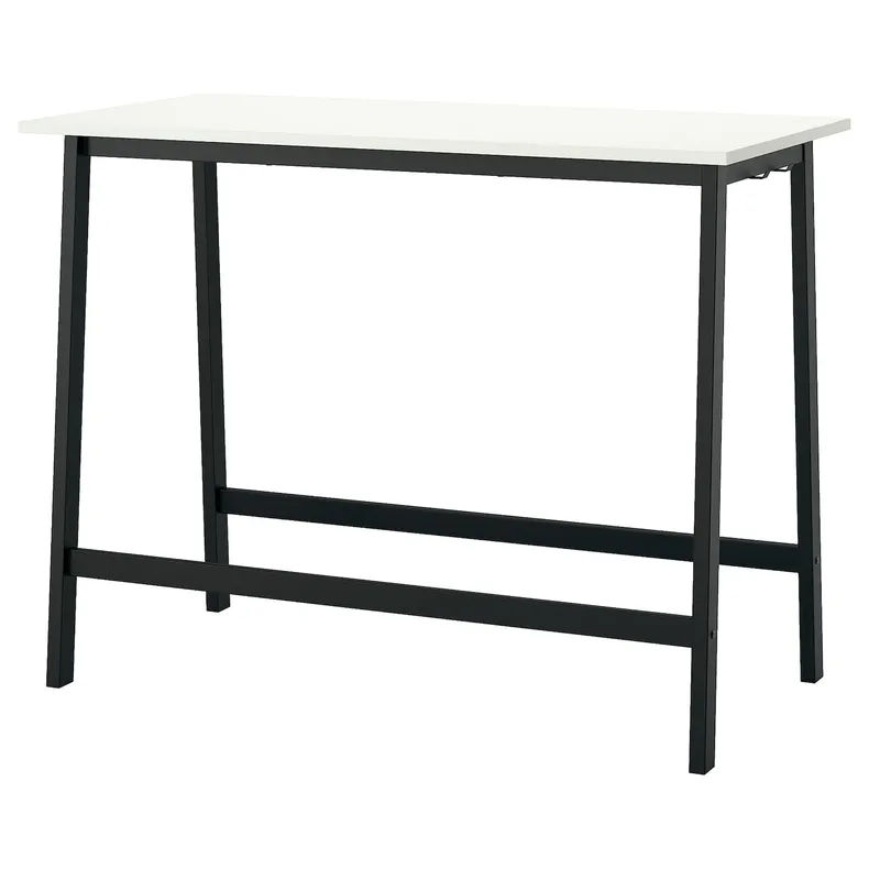 IKEA MITTZON МІТТЗОН, стіл для конференцій, білий / чорний, 140x68x105 см 095.330.32 фото №1
