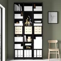 IKEA BILLY БІЛЛІ, комбінація книжк шаф з дод модул, чорний під дуб, 120x28x237 см 494.833.89 фото thumb №5