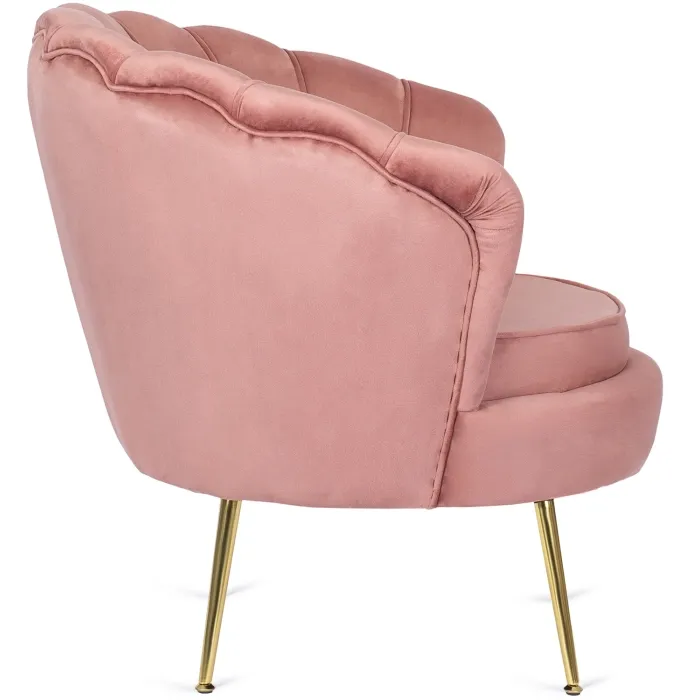 Кресло мягкое бархатное MEBEL ELITE ANGEL Velvet, розовый фото №6