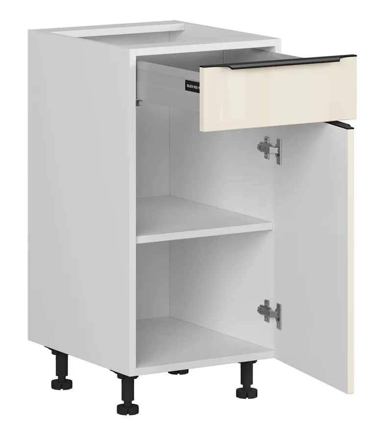 BRW Правосторонний кухонный шкаф Sole L6 40 см с ящиком с плавным закрыванием магнолия жемчуг, альпийский белый/жемчуг магнолии FM_D1S_40/82_P/STB-BAL/MAPE фото №3