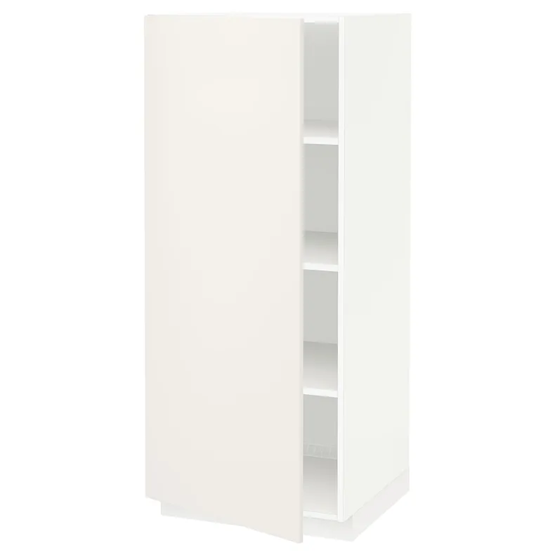 IKEA METOD МЕТОД, высокий шкаф с полками, белый / белый, 60x60x140 см 594.650.02 фото №1