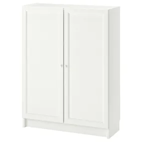 IKEA BILLY БИЛЛИ / OXBERG ОКСБЕРГ, стеллаж с дверьми, белый, 80x30x106 см 492.800.42 фото