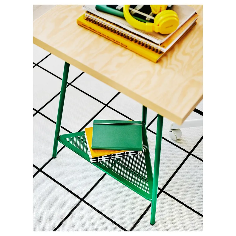 IKEA MITTCIRKEL МИТТЦИРКЕЛЬ / TILLSLAG ТИЛЛЬСЛАГ, письменный стол, яркий сосновый / зеленый эффект, 140x60 см 395.087.57 фото №3