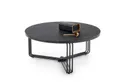 Журнальний стіл круглий HALMAR ANTICA 80x80 см, стільниця - чорний мармур, каркас - чорний фото thumb №8