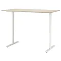 IKEA TROTTEN ТРОТТЕН, стіл регульований, бежевий / білий, 160x80 см 294.341.30 фото thumb №1