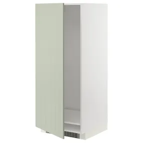 IKEA METOD МЕТОД, висока шафа для холодильнка / морозил, білий / Стенсунд світло-зелений, 60x60x140 см 494.874.91 фото