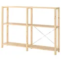 IKEA IVAR ИВАР, 2 секции / полки, сосна, 174x30x124 см 994.039.36 фото thumb №1