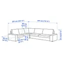 IKEA KIVIK КІВІК, кутовий диван, 5-місний, Трезундський антрацит 394.828.61 фото thumb №6