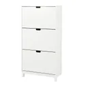 IKEA STÄLL СТЭЛЛ, галошница,3 отделения, белый, 79x29x148 см 505.302.62 фото thumb №1