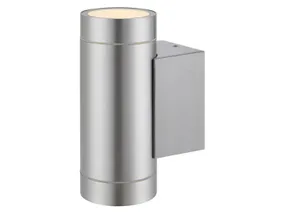 BRW Трубний настінний металевий світильник сріблястий 073299 фото