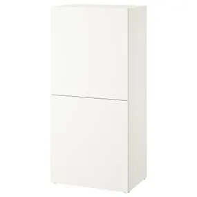 IKEA BESTÅ БЕСТО, стеллаж с дверьми, белый Лаппвикен / белый, 60x42x129 см 694.297.06 фото