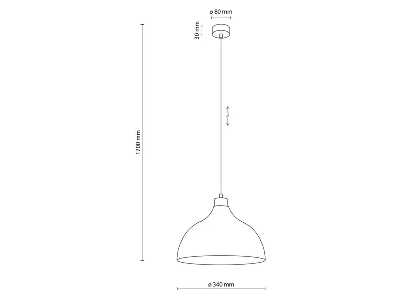 BRW Металлический подвесной светильник Cap мятного цвета 095006 фото №10