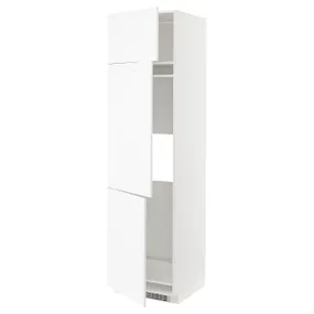 IKEA METOD МЕТОД, высокий шкаф д / холод / мороз / 3 дверцы, белый Энкёпинг / белая имитация дерева, 60x60x220 см 394.735.31 фото