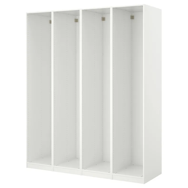 IKEA PAX ПАКС, 4 каркаси гардероба, білий, 200x35x201 см 398.954.61 фото №1