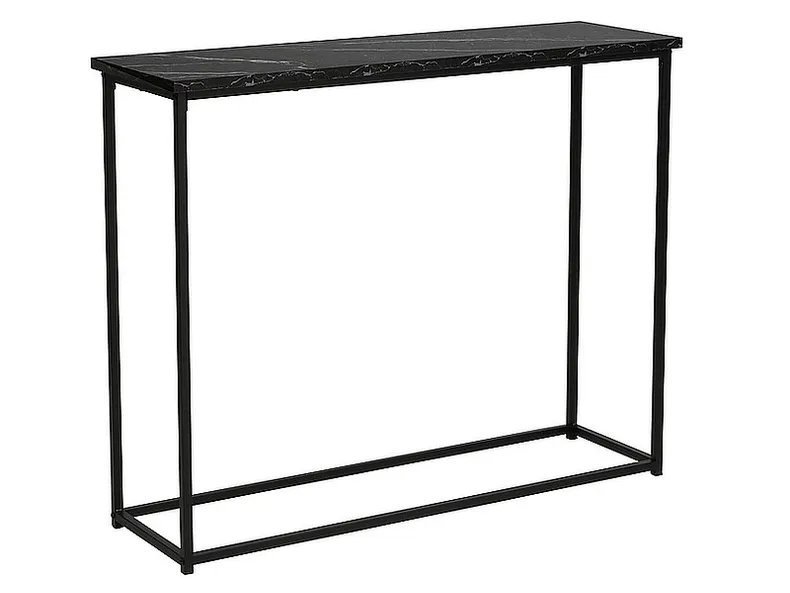 Журнальний стіл SIGNAL ROSSI C, чорний мармур / чорний матовий, 30x100 см фото №1