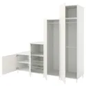 IKEA PLATSA ПЛАТСА, гардеробна шафа, 6 дверцят, білий/ФОННЕС білий, 240x57x231 см 394.253.52 фото thumb №1