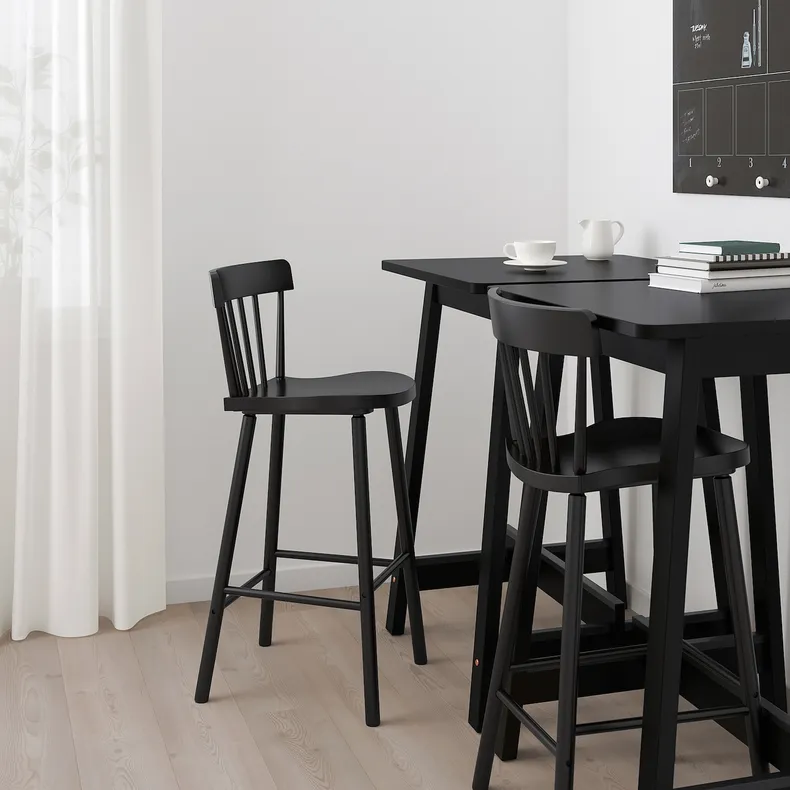 IKEA NORRARYD НОРРАРИД, стул барный, черный, 74 см 003.977.36 фото №2
