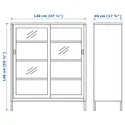 IKEA IDÅSEN ИДОСЕН, шкаф+раздвижные стеклянные дверцы, тёмно-серый, 120x140 см 904.963.84 фото thumb №6