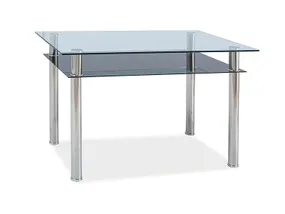Стеклянный кухонный Столик SIGNAL MADRAS, прозрачный / хром, 60x90 фото