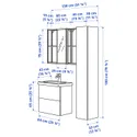 IKEA ENHET ЭНХЕТ, ванная, антрацит / белый, 64x43x65 см 095.474.73 фото thumb №3