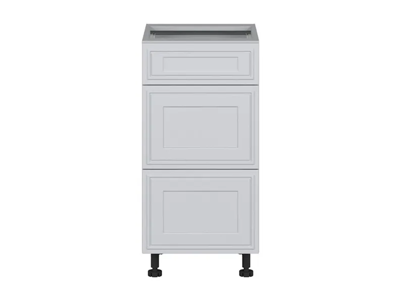 BRW Кухонный цокольный шкаф Verdi 40 см с ящиками светло-серый матовый, греноловый серый/светло-серый матовый FL_D3S_40/82_2SMB/SMB-SZG/JSZM фото №1