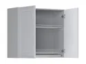 BRW Кухонный верхний шкаф Verdi 80 см со сливом двухдверный светло-серый матовый, греноловый серый/светло-серый матовый FL_GC_80/72_L/P-SZG/JSZM фото thumb №3