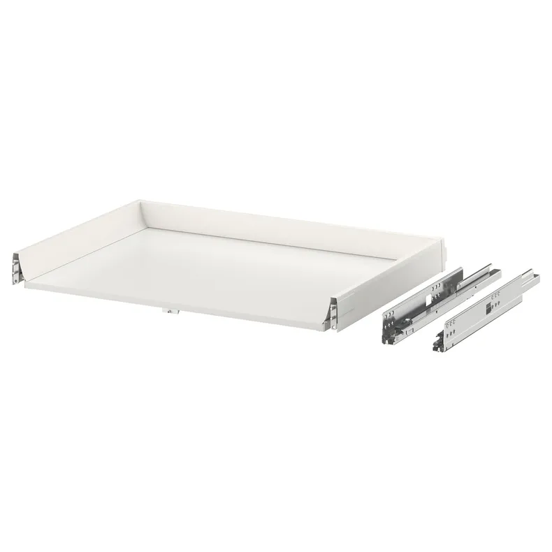 IKEA EXCEPTIONELL ЭКСЕПТИОНЕЛЛЬ, низкий ящик с нажимным механизмом, белый, 80x60 см 604.478.18 фото №1