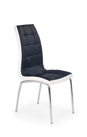 Кухонний стілець HALMAR K186 чорно-білий фото