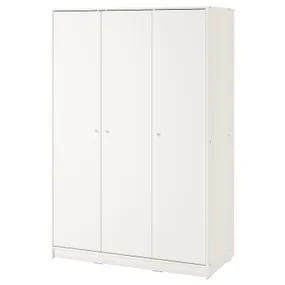 IKEA KLEPPSTAD КЛЕППСТАД, гардероб із 3 дверцятами, білий, 117x176 см 004.417.58 фото