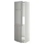 IKEA METOD МЕТОД, выс шкаф д / холодильн или морозильн, белый / Будбин серый, 60x60x200 см 399.256.51 фото