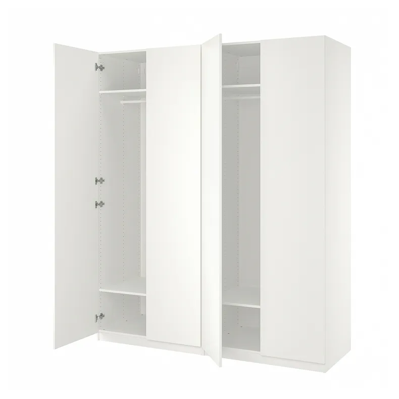 IKEA PAX ПАКС / FORSAND ФОРСАНД, гардероб, белый / белый, 200x60x236 см 795.010.37 фото №1
