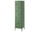 IKEA IDÅSEN ИДОСЕН, высокий шкаф с ящиком и дверцами, тёмно-зелёный, 45x172 см 104.964.01 фото thumb №1