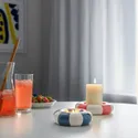 IKEA TRÄDSTAM, тримач для підсвічування, Темно-синій/білий, 4 см 505.919.29 фото thumb №3