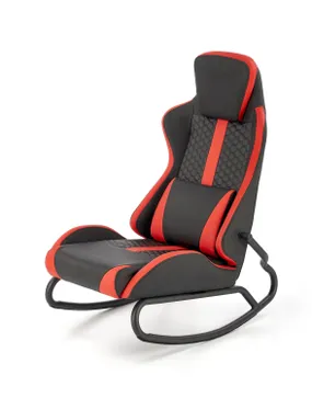 Кресло-качалка компьютерное геймерское HALMAR GAMER, черный/красный фото