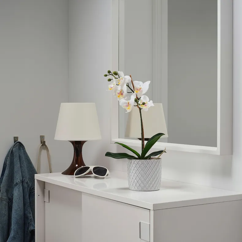 IKEA FEJKA ФЕЙКА, искусственное растение в горшке, Орхидея белый, 9 см 002.859.08 фото №2