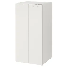 IKEA SMÅSTAD СМОСТАД / PLATSA ПЛАТСА, гардероб, білий/білий, 60x57x123 см 894.282.73 фото