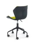 Крісло комп'ютерне офісне обертове HALMAR MATRIX чорний / зелений, тканина фото thumb №2