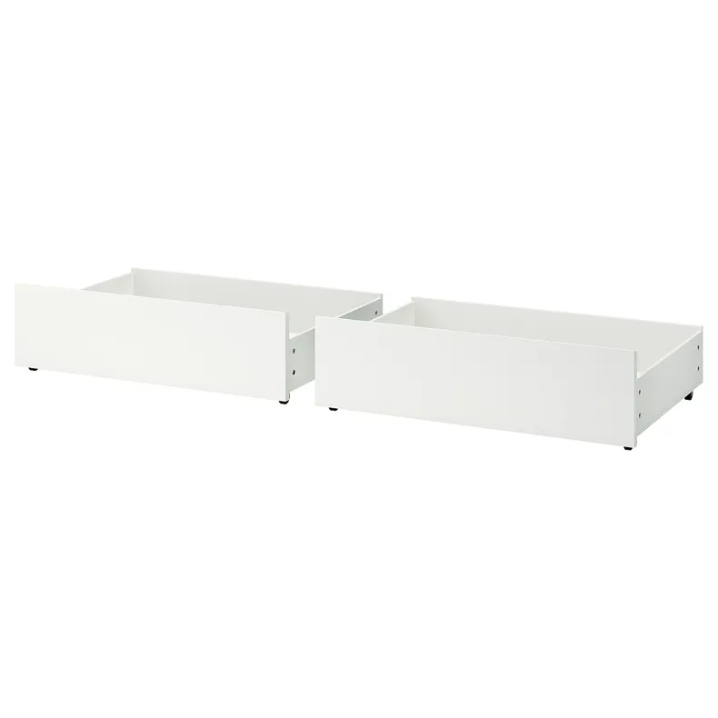 IKEA MALM МАЛЬМ, ящик д / высокого каркаса кровати, белый, 200 см 402.495.41 фото №1