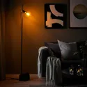 IKEA HÅRSLINGA ХОРСЛИНГА / LUNNOM ЛУННОМ, торшер с лампочкой, чёрное / прозрачное стекло 795.137.90 фото thumb №3