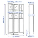 IKEA BILLY БІЛЛІ / OXBERG ОКСБЕРГ, стелаж панель / скляні дверцята, білий / скло, 120x30x202 см 792.817.90 фото thumb №6