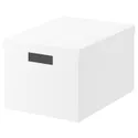 IKEA TJENA ТЬЕНА, коробка с крышкой, белый, 25x35x20 см 603.954.28 фото thumb №1