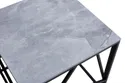 Журнальний столик HALMAR UNIVERSE 2 квадратний 55x55 см, сірий мармур/чорний фото thumb №8