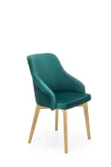 Кухонный стул HALMAR TOLEDO 2 дуб медовый/темно-зеленый фото thumb №1