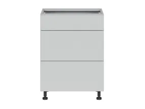 BRW Кухонный базовый шкаф Top Line 60 см с ящиками светло-серый матовый, греноловый серый/светло-серый матовый TV_D3S_60/82_2SMB/SMB-SZG/BRW0014 фото