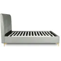 Кровать двуспальная бархатная MEBEL ELITE MARCELO Velvet, 140x200 см, серый фото thumb №7